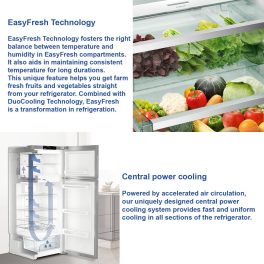 Liebherr TELCSB 3151, 316 Litre 2 Star Inverter Double Door Refrigerator with Hot to Cool, Lever Handle and 20 Years Compressor Warranty, Cobalt steel