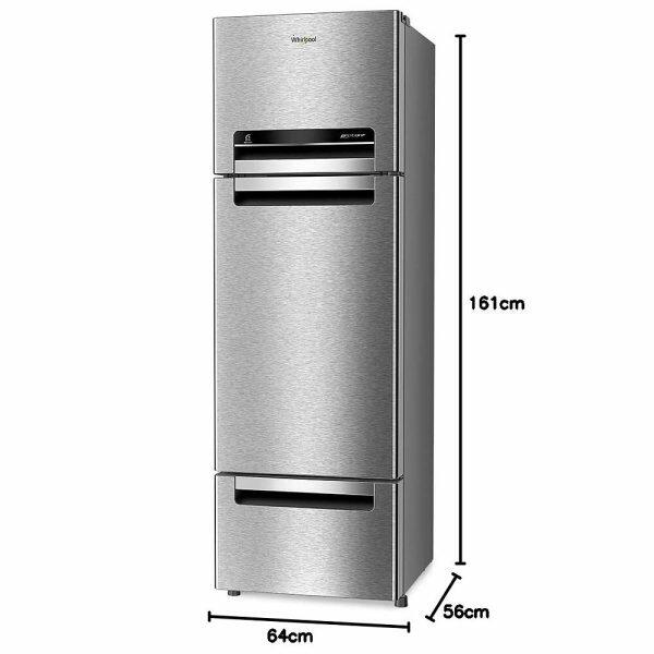 Whirlpool Fp 223D Protton Roy, 215 L Frost Free Triple-Door Refrigerator, Double Door Refrigerator Space, German Steel
