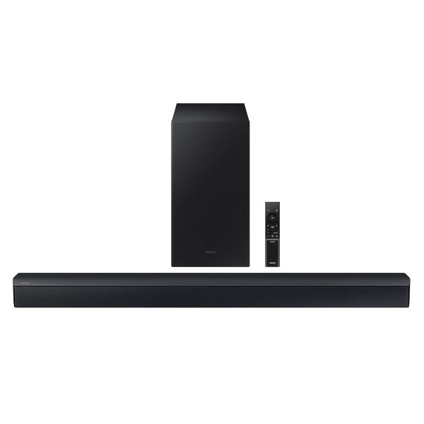 Samsung HW-C450/XL, 300 Watt 2.1 Channel Dolby Audio Soundbar, DTS Virtual:X, Surround Sound Expansion, Optical In, Wireless Subwoofer, Black