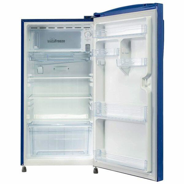 Lloyd GLDC213SBBT2PB, 200 Litre 3 Star Single Door Inverter Refrigerator with Fast Ice Making and Adjustable Glass Shelf, Begonia Blue