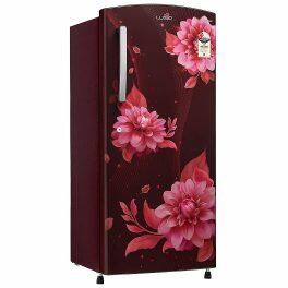 Lloyd GLDC242SBWT2PB, 225 Litre 2 Star Single Door Refrigerator with Fast Ice Making and Adjustable Glass Shelve, Begonia Wine