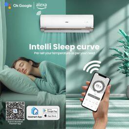 Haier HSU19K-PYFR5BN, 1.6 Ton 5 Star HEXA Inverter Smart Split AC with Copper, Wi-Fi, 4 Way Swing, Frost Self Clean, 20 Metres Air Throw, White