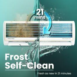 Haier HSU19K-PYFR5BN, 1.6 Ton 5 Star HEXA Inverter Smart Split AC with Copper, Wi-Fi, 4 Way Swing, Frost Self Clean, 20 Metres Air Throw, White