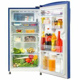 Lloyd GLDC213SBBT2PB, 200 Litre 3 Star Single Door Inverter Refrigerator with Fast Ice Making and Adjustable Glass Shelf, Begonia Blue