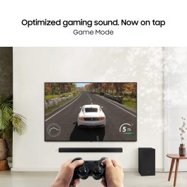 Samsung HW-C450/XL, 300 Watt 2.1 Channel Dolby Audio Soundbar, DTS Virtual:X, Surround Sound Expansion, Optical In, Wireless Subwoofer, Black