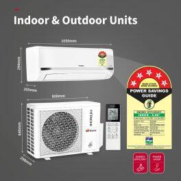 Hitachi RAS.V522PCBISH1, 2 Ton 5 Star Inverter Split AC with 4-Way Swing, Xpandable+, 100% Copper and Dust Filter, White