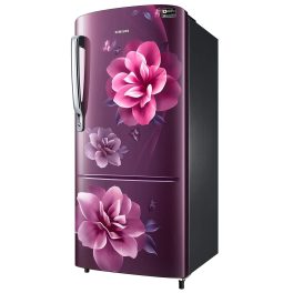 Samsung RR20C2723CR, 183 Litre 3 Star Single Door Refrigerator with Digital Inverter and Stabilizer Free Operation, Camellia Purple
