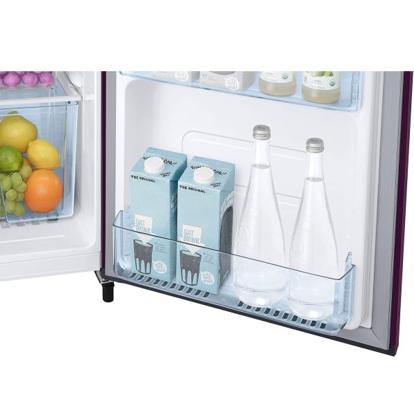 Samsung RR20C2723CR, 183 Litre 3 Star Single Door Refrigerator with Digital Inverter and Stabilizer Free Operation, Camellia Purple