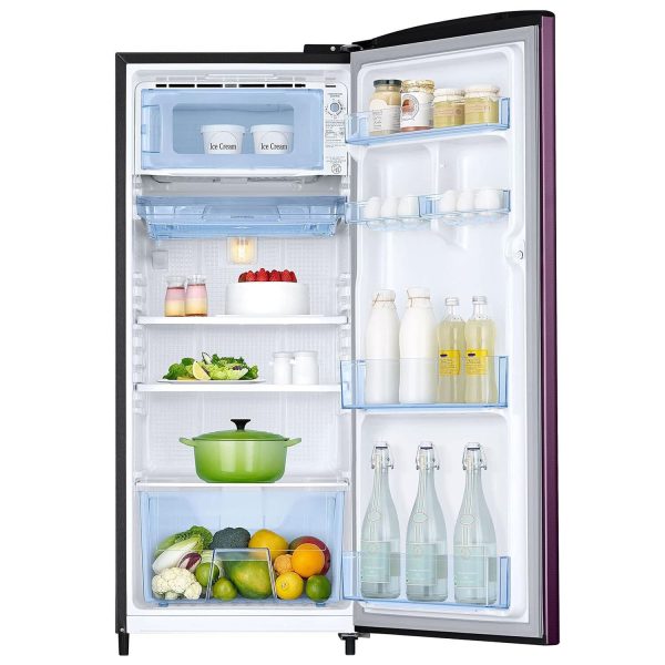 Samsung RR20C2723CR, 183 Litre 3 Star Single Door Refrigerator with Digital Inverter and Stabilizer Free Operation, Camellia Purple