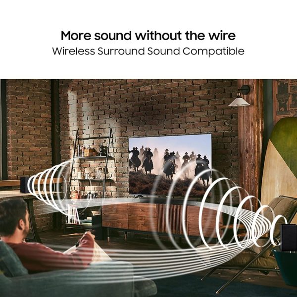 Samsung HW-C450/XL, 300 Watt 2.1 Channel Dolby Audio Soundbar, DTS Virtual:X, Surround Sound Expansion, Optical In, Wireless Subwoofer, Black