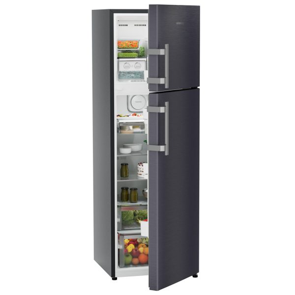 Liebherr TELCSB 3151, 316 Litre 2 Star Inverter Double Door Refrigerator with Hot to Cool, Lever Handle and 20 Years Compressor Warranty, Cobalt steel