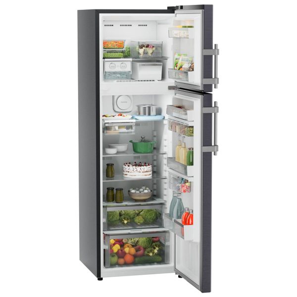 Liebherr TELCSB 3151, 316 Litre 2 Star Inverter Double Door Refrigerator with Hot to Cool, Lever Handle and 20 Years Compressor Warranty, Cobalt steel