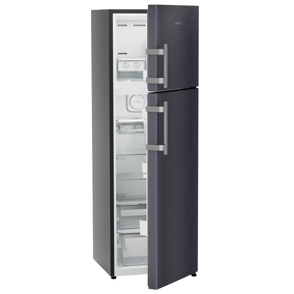 Liebherr TELCSB 3151, 316 Litre 2 Star Inverter Double Door Refrigerator with Hot to Cool, Lever Handle and 20 Years Compressor Warranty, Cobalt steel