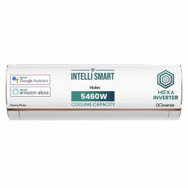 Haier HSU19K-PYFR5BN, 1.6 Ton 5 Star HEXA Inverter Smart Split AC with Copper, Wi-Fi, 4 Way Swing, Frost Self Clean, 20 Metres Air Throw, White