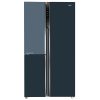 Haier HRT-683GOG, 598 Litre 3 Star 3 Door Side by Side Inverter Refrigerator with Digital Control Panel, 83% Convertible Fridge, Grey Onyx Glass