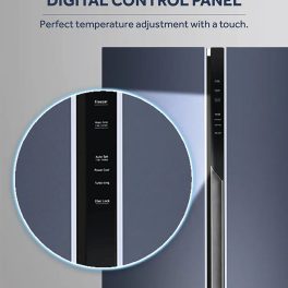 Haier HRT-683GOG, 598 Litre 3 Star 3 Door Side by Side Inverter Refrigerator with Digital Control Panel, 83% Convertible Fridge, Grey Onyx Glass