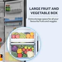Haier HRT-683GOG, 598 Litre 3 Star 3 Door Side by Side Inverter Refrigerator with Digital Control Panel, 83% Convertible Fridge, Grey Onyx Glass