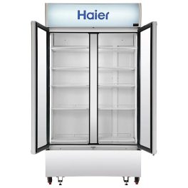 Haier HVC-1050, 1050 Litre Double Door Visi Cooler with Double layer Vacuum Glass Door, Black