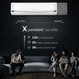 Hitachi V518PCCISH, 1.5 Ton 5 Star Inverter Split AC with Wi-Fi, 4 Way swing, 100% Copper and Dust Filter, White