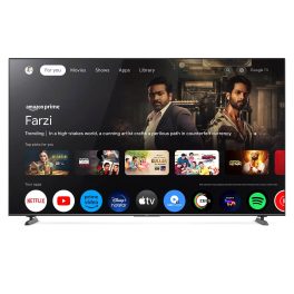 AKAI AL100GQU-SFWS, 4K Google TV with Bezel Less Display and Built in Chromecast, Black