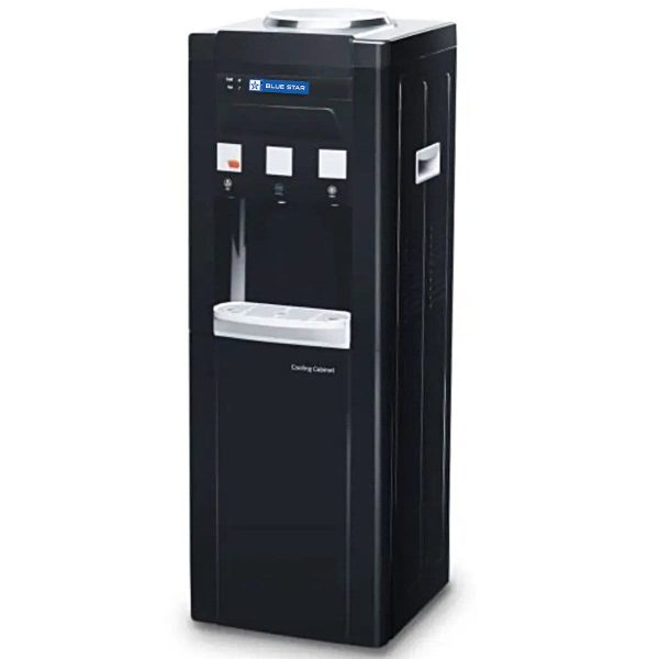 Bluestar BWD3FMRGA, 20 Litres Hot, Normal and Cold Water Dispenser with 20 Liters Cooling Cabinet, Stainless Steel Tank, Convenient Drip Tray, Black