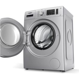 Whirlpool XS7012BYS, Xpert Care 8kg 1200 RPM 5 Star Inverter Fully-Automatic Front Load Washing Machine with Ozone Air Refresh Technology & Built-in-Heater and Steam Wash, Silver
