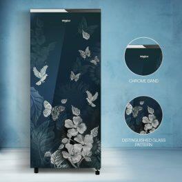 Whirlpool 215 IMPRO GD PRM, 192 Litre 4 Star Icemagic Pro Direct Cool-Single Door Glass Finish Refrigerator with Inverter Compressor and and Upto 7 Days Garden Freshness, Silvia