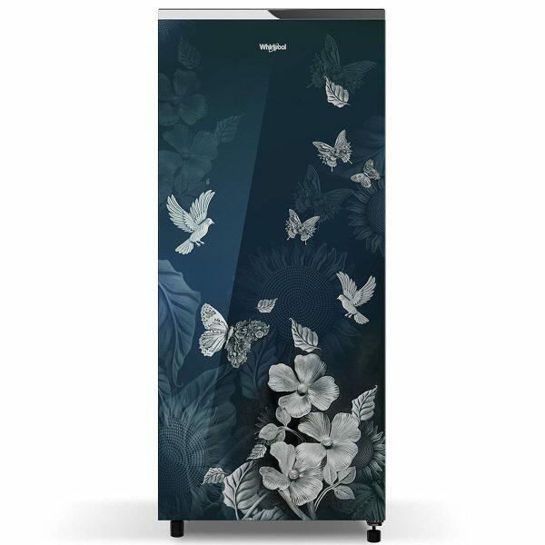 Whirlpool 215 IMPRO GD PRM, 192 Litre 4 Star Icemagic Pro Direct Cool-Single Door Glass Finish Refrigerator with Inverter Compressor and and Upto 7 Days Garden Freshness, Silvia