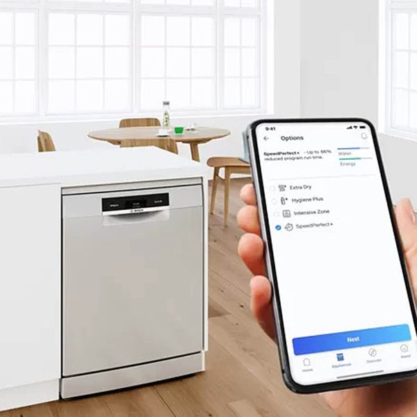 Bosch SMV6HMX01I, 15 Place Built-In Dishwasher with Rackmatic, Wi-Fi, Vario Flex Basket, Vario Drawer and Steam, White