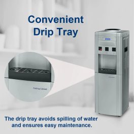 Bluestar BWD3FMRGA, 20 Litres Hot, Normal and Cold Water Dispenser with 20 Liters Cooling Cabinet, Stainless Steel Tank, Convenient Drip Tray, Black