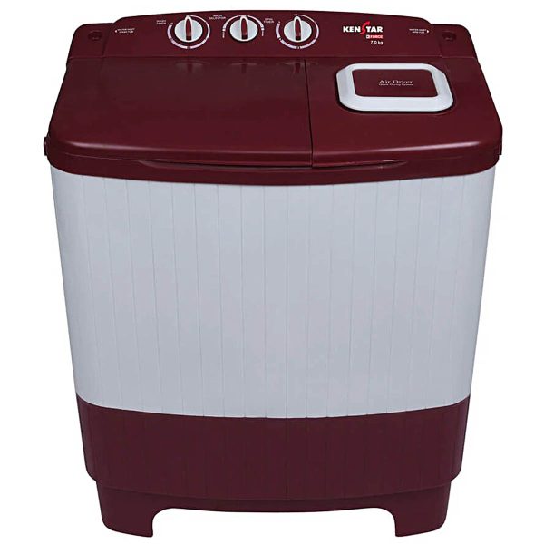 Kenstar WM KS75PL-SRU7, 7.5 KG Semi Automatic Washing Machine, 2 wash programs,Aqua Force Technology, Red