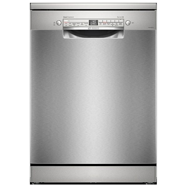 Bosch SMS6IKI01I, 14 Place Dishwasher with Wi-Fi, Steam, Dosage Assist and Rackmatic, Silver Inox