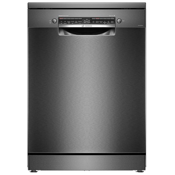 Bosch SMS6HMC00I, 15 Place Free-Standing Dishwasher with Wi-Fi, Steam, Rackmatic, VarioFlex Baskets and Vario Drawer, Black Inox
