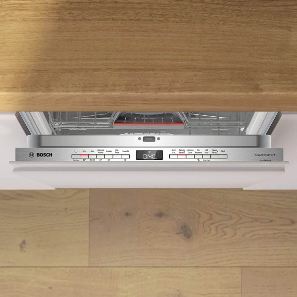 Bosch SMV6HMX01I, 15 Place Built-In Dishwasher with Rackmatic, Wi-Fi, Vario Flex Basket, Vario Drawer and Steam, White