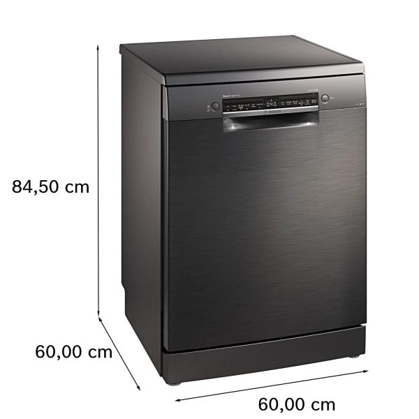 Bosch SMS6HMC00I, 15 Place Free-Standing Dishwasher with Wi-Fi, Steam, Rackmatic, VarioFlex Baskets and Vario Drawer, Black Inox
