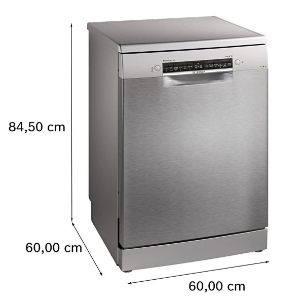 Bosch SMS6HMI00I, 15 Place Free-Standing Dishwasher with Wi-Fi, Steam, Rackmatic, VarioFlex Baskets and Vario Drawer, Silver