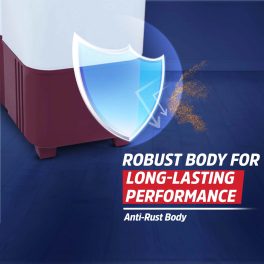 Kenstar WM KS75PL-SRU7, 7.5 KG Semi Automatic Washing Machine, 2 wash programs,Aqua Force Technology, Red