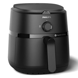 PHILIPS Air Fryer NA120/00, uses up to 90% less fat, 1500W, 4.2 Liter, with Rapid Air Technology (Black)