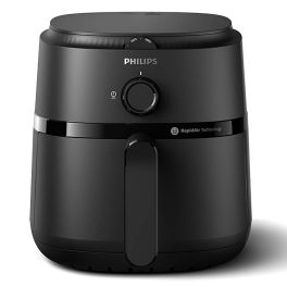 PHILIPS Air Fryer NA120/00, uses up to 90% less fat, 1500W, 4.2 Liter, with Rapid Air Technology (Black)