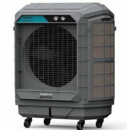 Symphony Movicool XE, 100 Litre Desert Air Cooler with 3-Side Honeycomb Pads, 21 Meter Air Throw and Heavy Duty Wheels, Grey