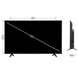 Akai AL43GQU-SFWS, 43 Inch Q-LED Google TV with Atmos Sound, 60Hz Refresh Rate, HDR 10, Bezelless Design Display, Black