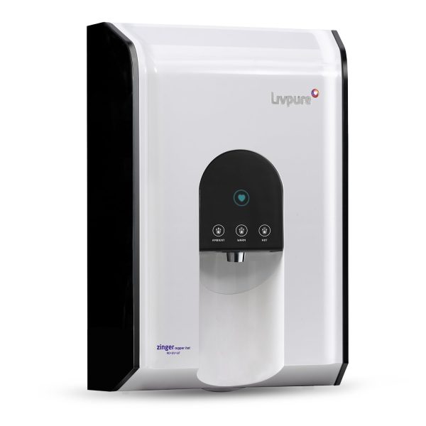 Livpure Zinger-HOT, RO+UV+UF+Mineraliser Water Purifier with 6 Stages of Purification, Hot Water and 6.5 Litre Storage Capacity, White