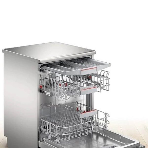 Bosch SMS6HMI00I, 15 Place Free-Standing Dishwasher with Wi-Fi, Steam, Rackmatic, VarioFlex Baskets and Vario Drawer, Silver