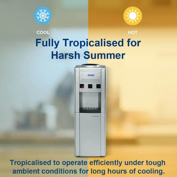 Bluestar BWD3FMRGA, 20 Litres Hot, Normal and Cold Water Dispenser with 20 Liters Cooling Cabinet, Stainless Steel Tank, Convenient Drip Tray, Black