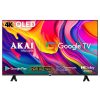 Akai AL43GQU-SFWS, 43 Inch Q-LED Google TV with Atmos Sound, 60Hz Refresh Rate, HDR 10, Bezelless Design Display, Black