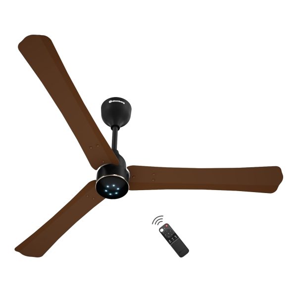 Atomberg Renesa Halo Smart 1200MM, 48Inch 5-star BLDC Ceiling Fan with Remote, Works with Alexa, High Air Delivery, 3-Year Warranty, Brown & Black