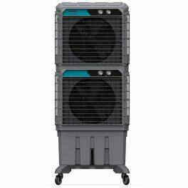 Symphony Movicool DD, 125 Litre Double Decker Desert Air Cooler with 3 Side HoneyComb Pad and Lockable Heavy Duty Wheels, Grey