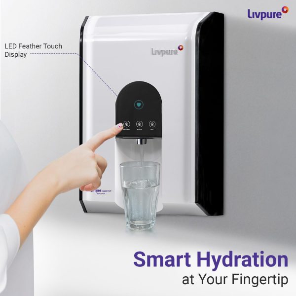 Livpure Zinger-HOT, RO+UV+UF+Mineraliser Water Purifier with 6 Stages of Purification, Hot Water and 6.5 Litre Storage Capacity, White