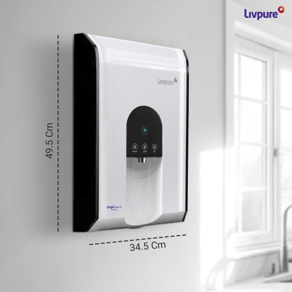 Livpure Zinger-HOT, RO+UV+UF+Mineraliser Water Purifier with 6 Stages of Purification, Hot Water and 6.5 Litre Storage Capacity, White