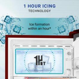 Haier HRD-2103PRH-P, 190 Litre 3 Star Single Door Refrigerator with One Hour Icing Technology and Stabilizer Free Operation, Red Hilton